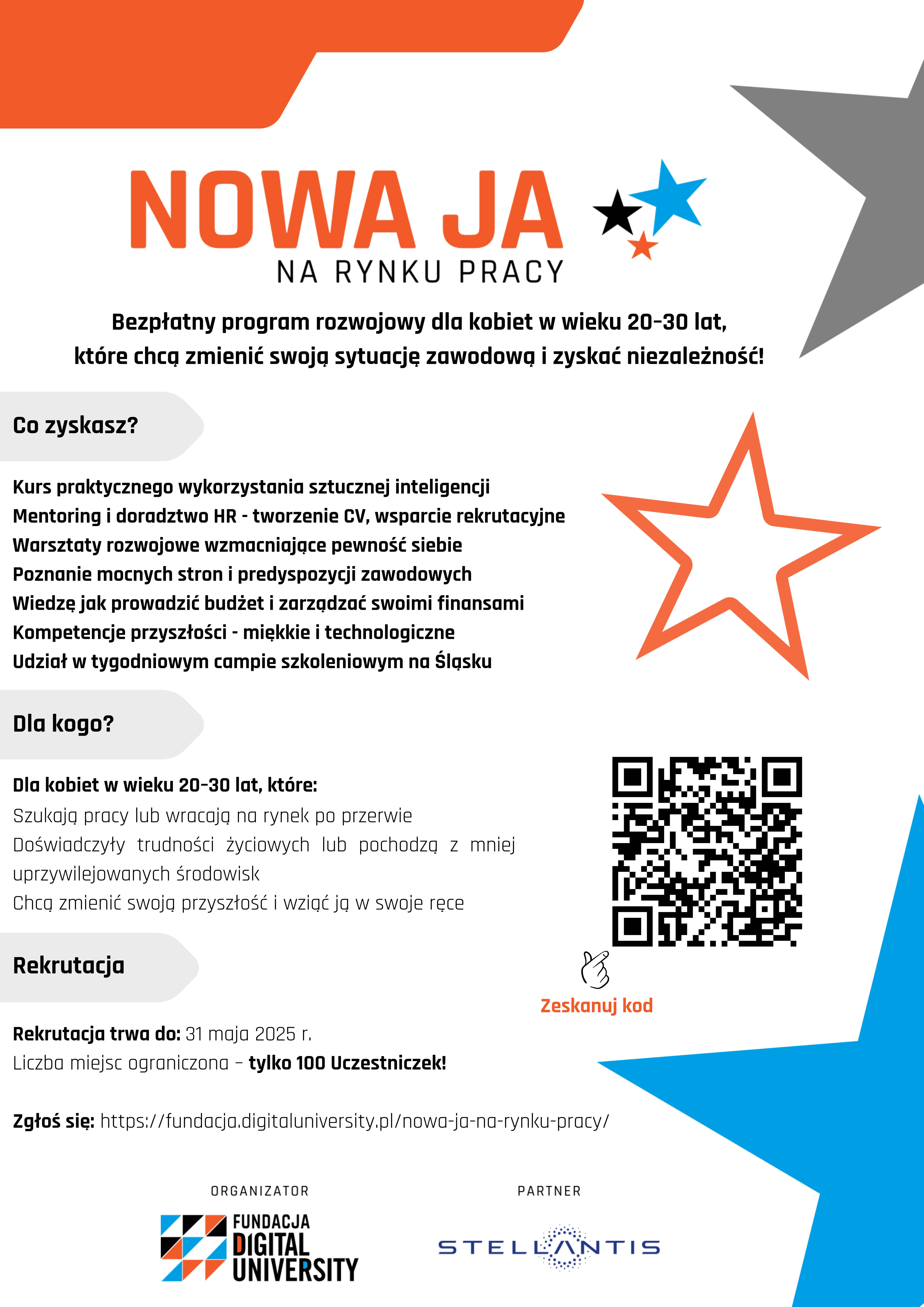 Bezpłatny program rozwojowy dla kobiet w wieku 20-30 lat