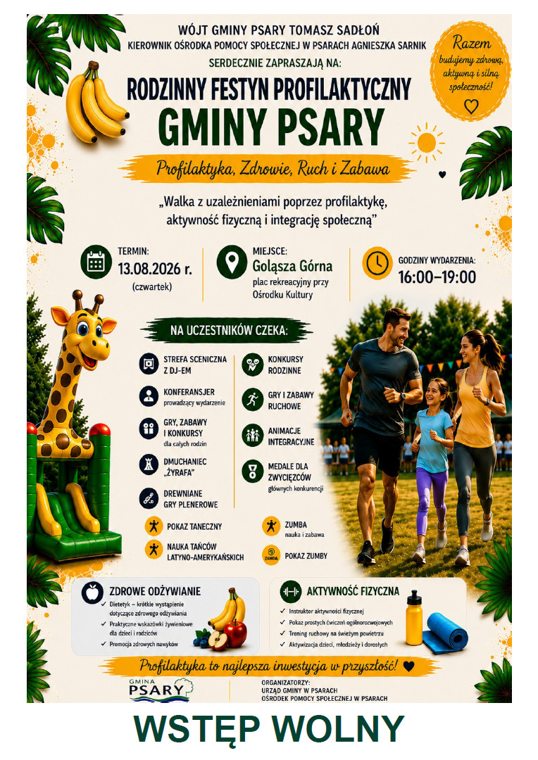 Rodzinny Festyn Profilaktyczny Gminy Psary